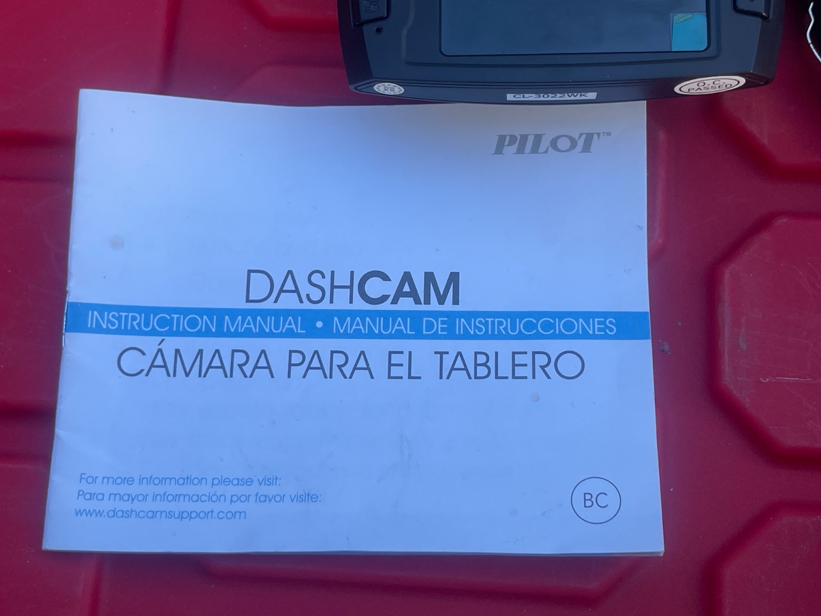 Works Pilot Dashcam Dashboard Camera Dash Cam Mobile CL‑3022WK Night Vision
