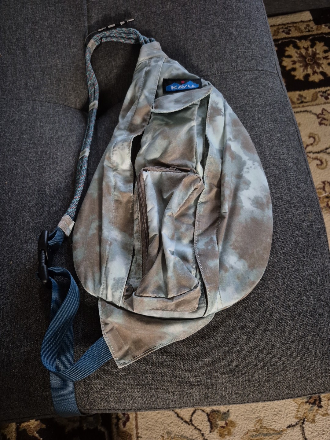 Kavu Rope Sling Crossbody Backpack Green Camo Color NWOT