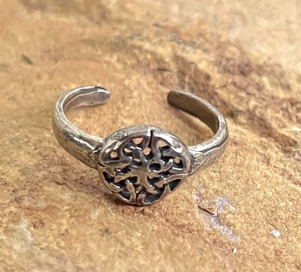 Flowers toe ring genuine .925 sterling silver adjustable + gift box
