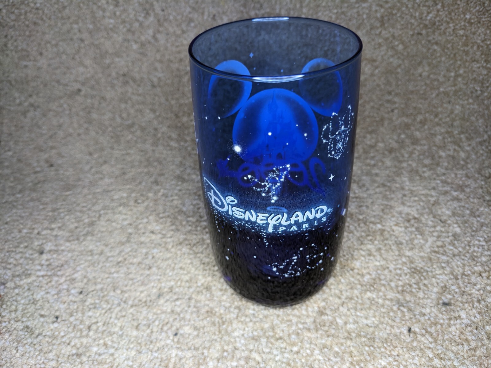 Disneyland Paris 2000 Millennium Collectors Blue Glass Limited Edition