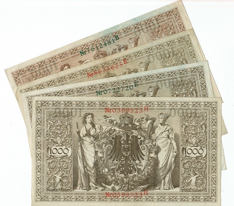GERMANY REICHSBANKNOTE 1000 MARK 1910/sold as each