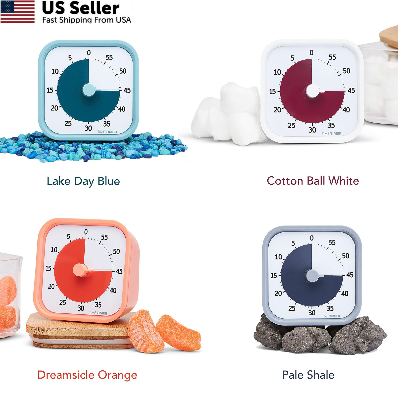 TIME TIMER Home MOD – 60-Minute Visual Timer 3.5, Dreamsicle Orange