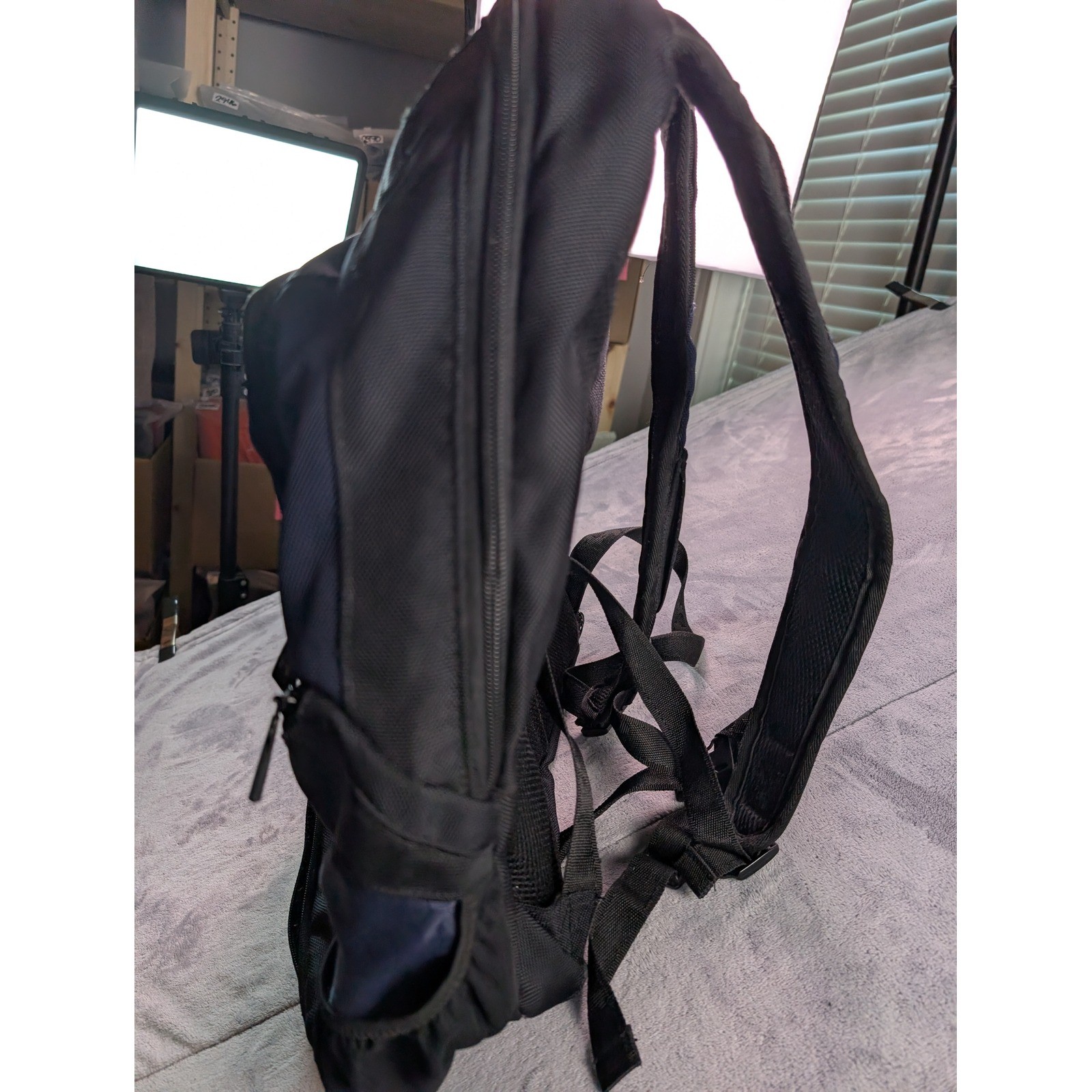 Under Armour Storm Backpack Navy Blue Black Honeycomb Pattern Laptop Bag
