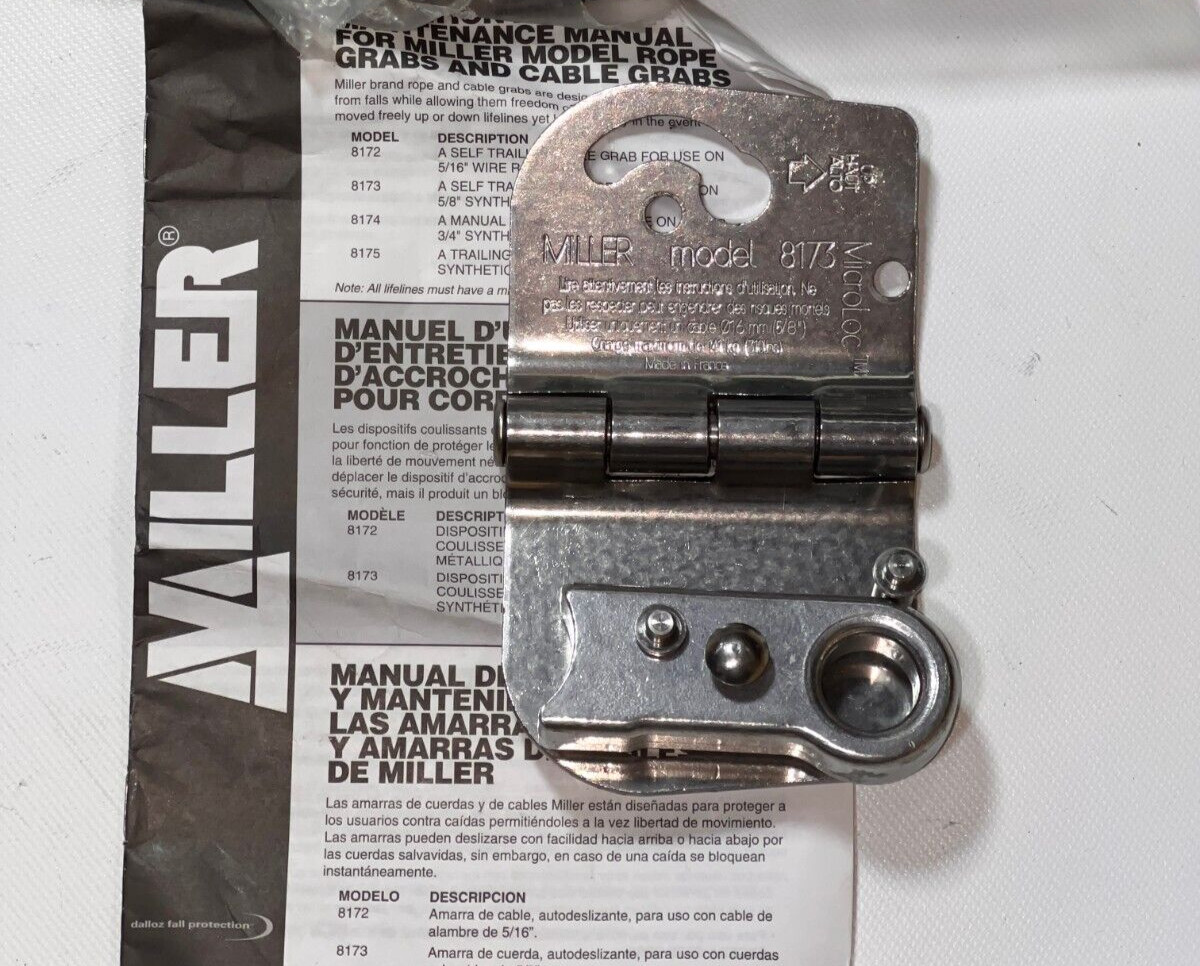 Honeywell Miller 8173/U Rope Grab, For Rope Size 5/8", Stainless Steel