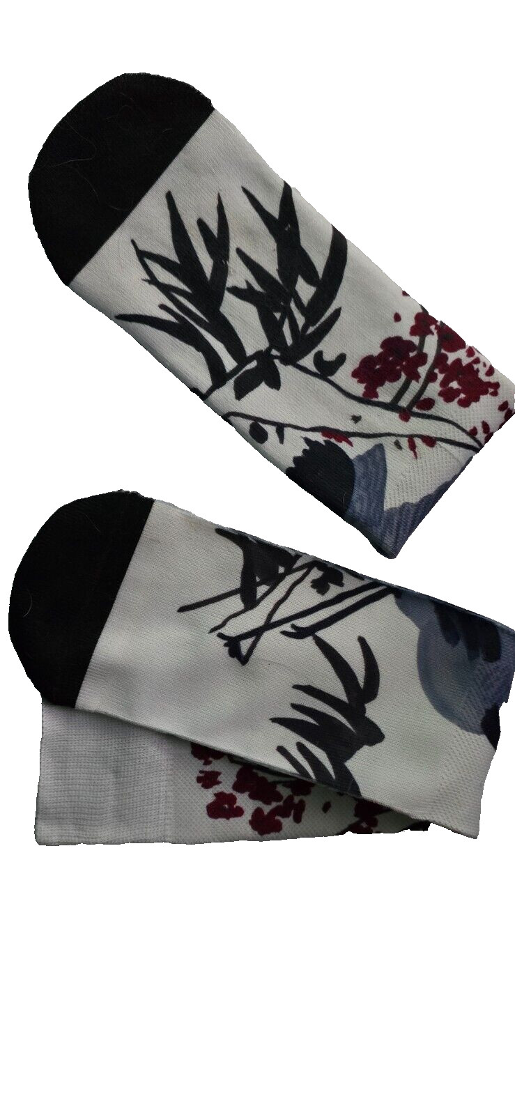 Japanese Crane Watercolor Socks