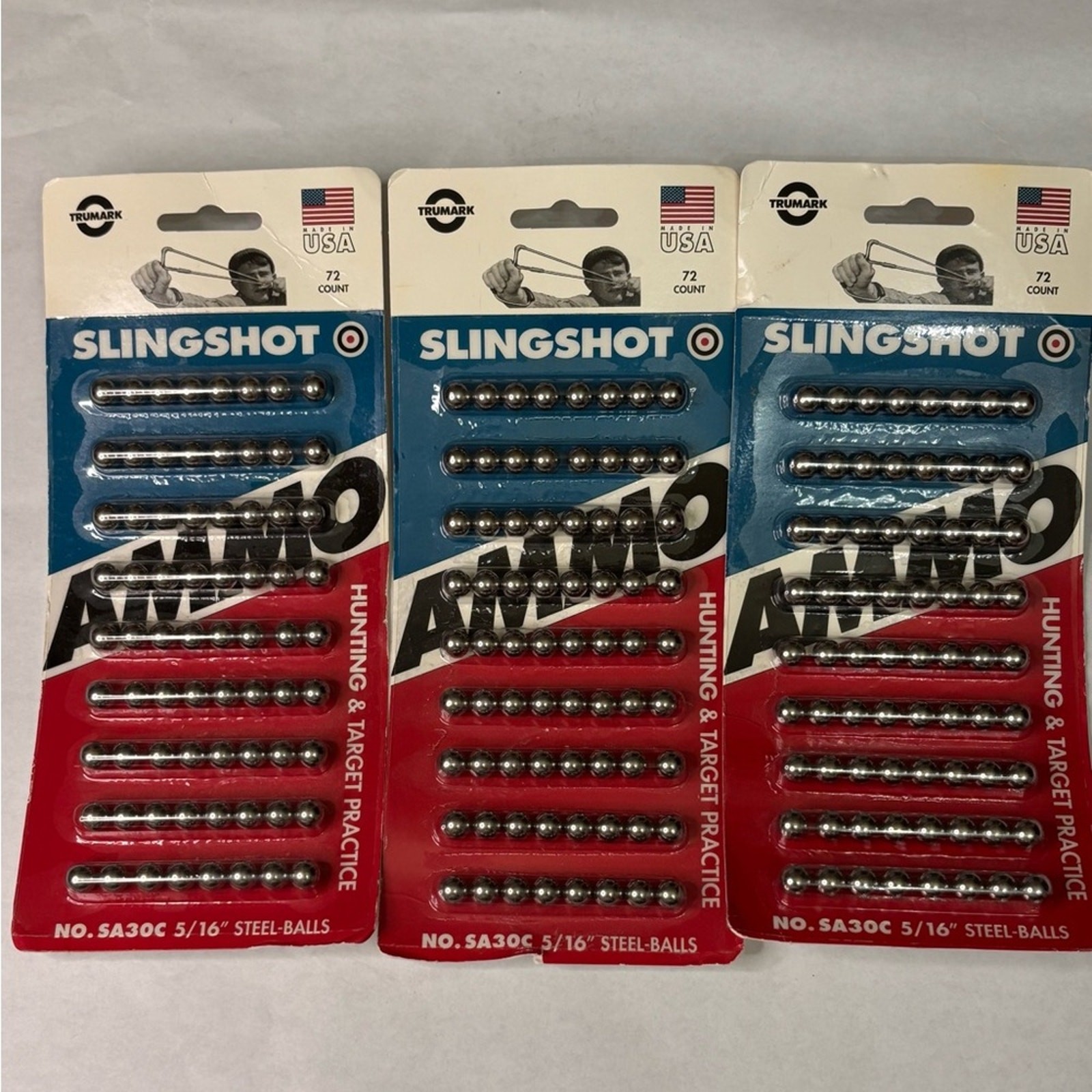 Trumark Slingshot Ammo Steel Balls 3 packs/72 balls