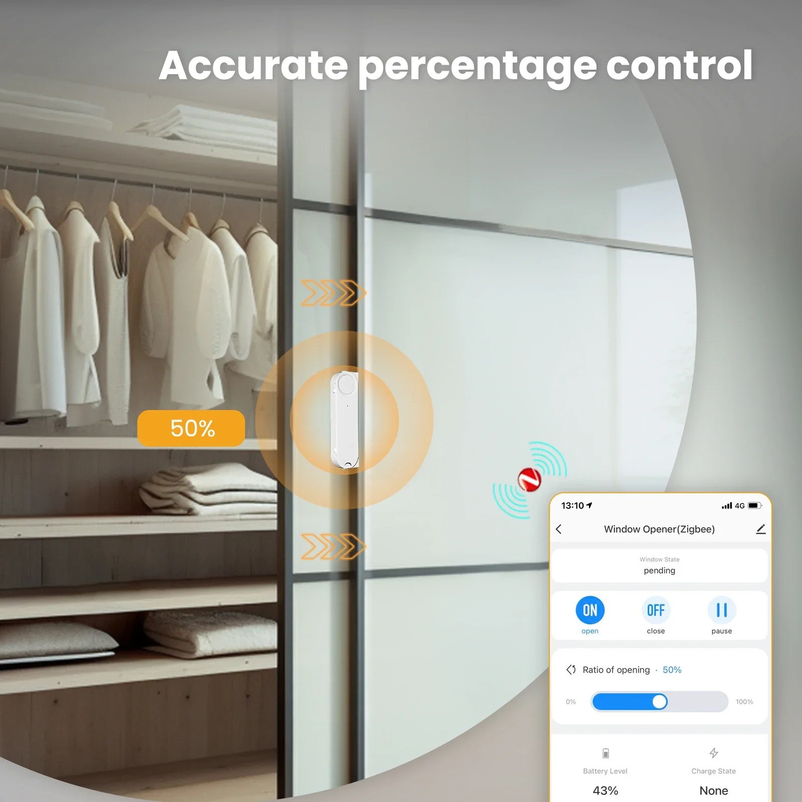 Smart Electric Window Opener Solar Wireless Automatic Timer Tuya Zigbee APP AU