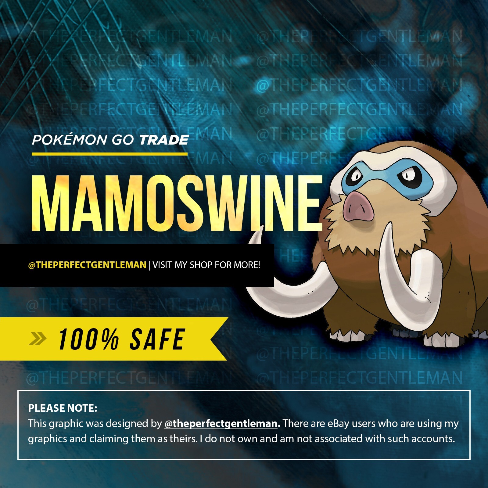 Mamoswine (#473) - Pokemon Trade GO - Gen 4 Sinnoh - 1700+ CP PRE-TRADE
