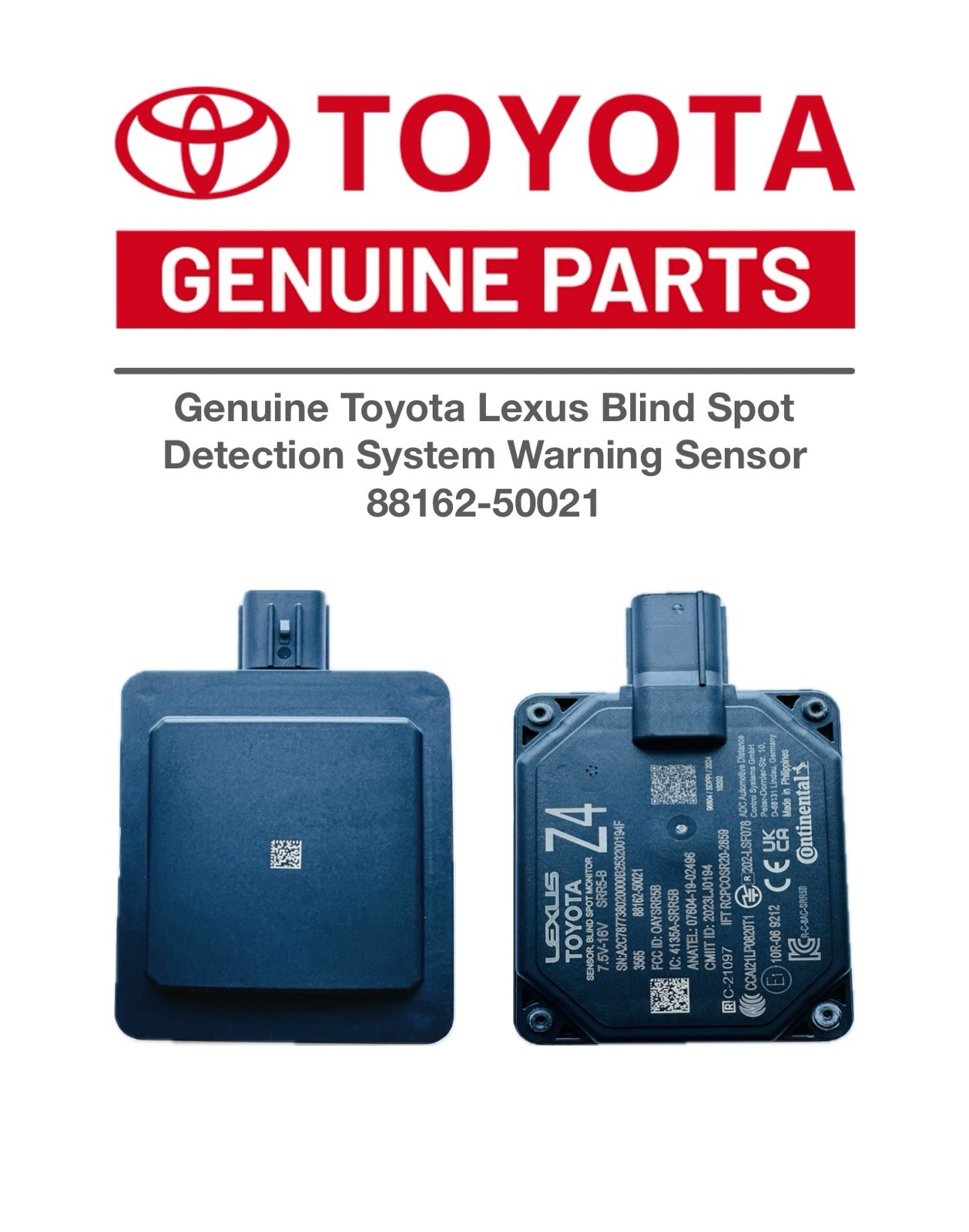 Genuine Toyota Lexus Blind Spot Detection System Warning Sensor 88162-50021