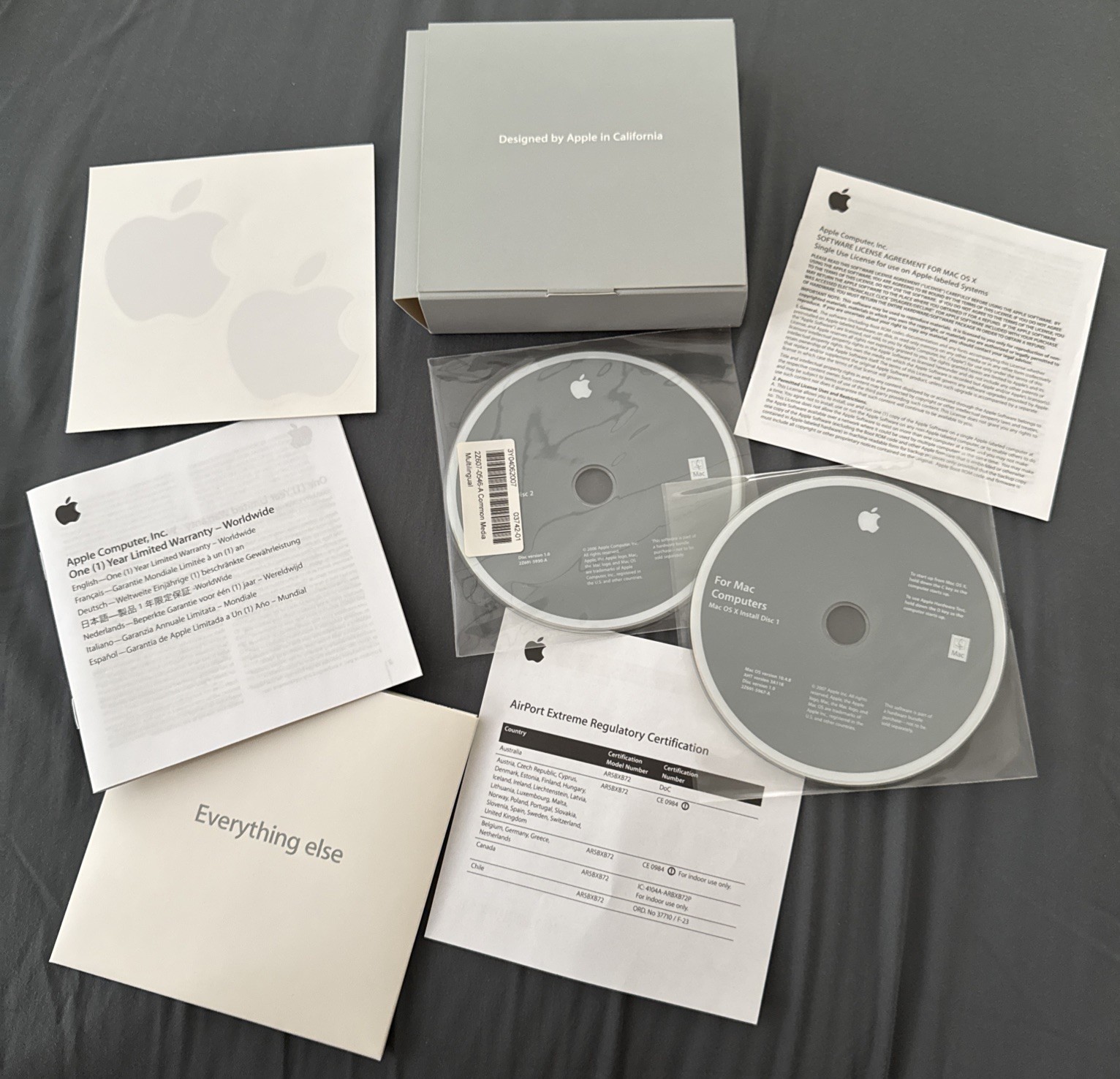 Apple Mac Mini Mac OS X Install DVD - Version 10.4 (2005) 2Z691-5455-A