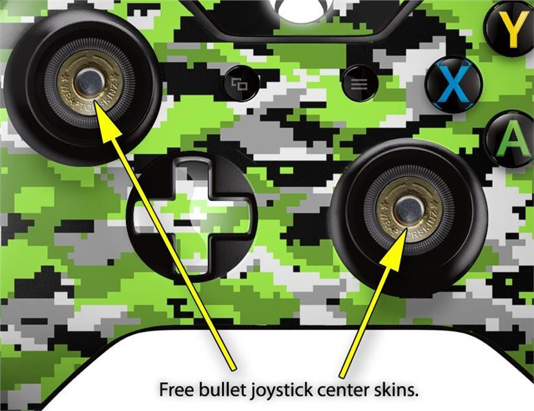 WraptorCamo Digital Camo Neon Green Skin for XBOX One Controller