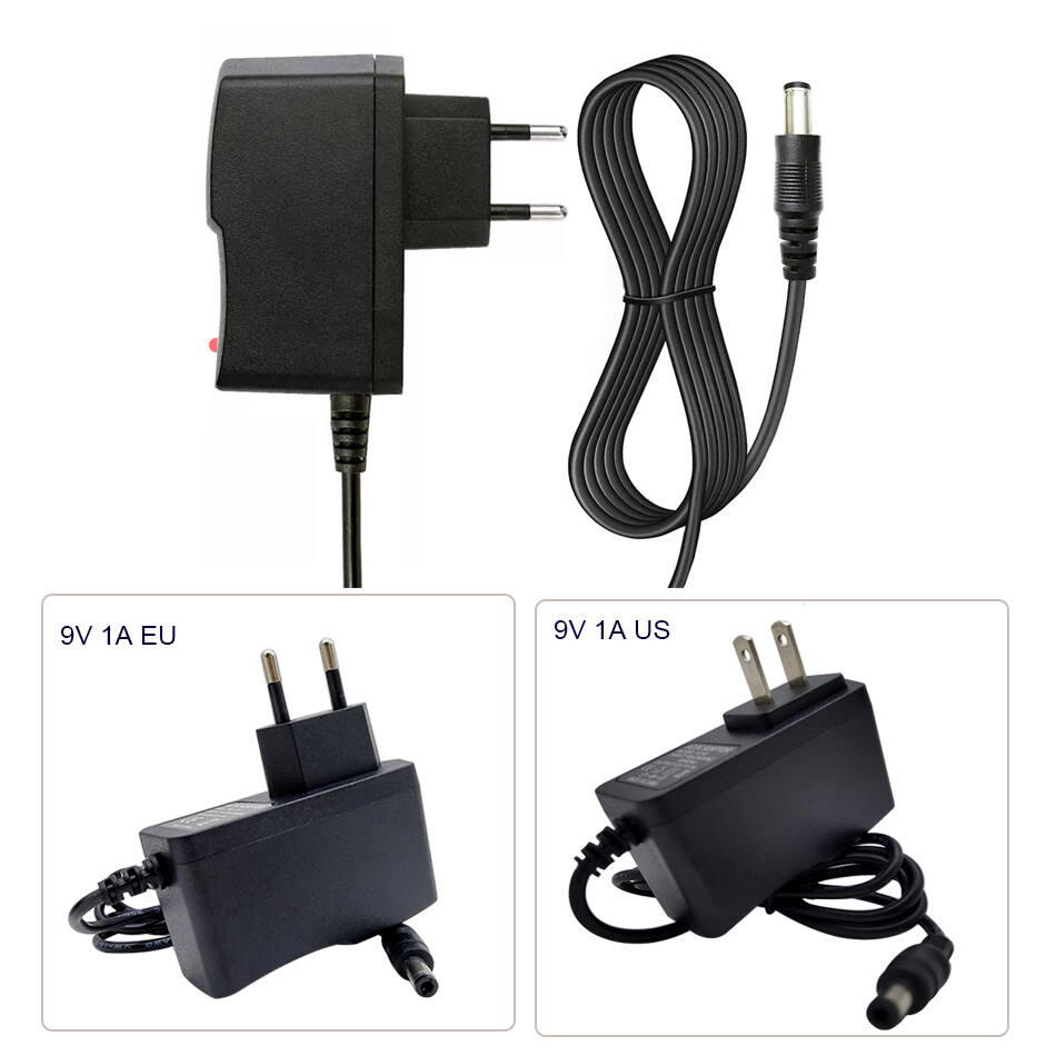 AC100-240V to DC 9V 1A 1000mA EU US Switching LED Power Supply Converter Adapter