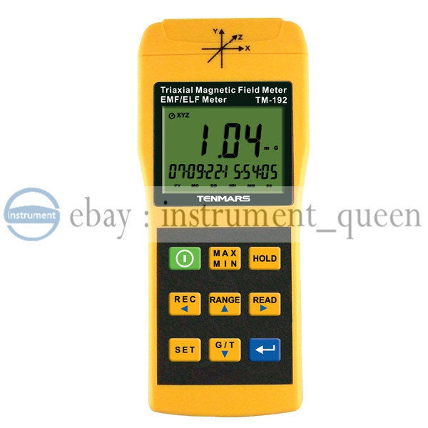 3 Axis Triaxis Gaussmeter EMF ELF Magnetic Field Meter TM-192 Tenmars