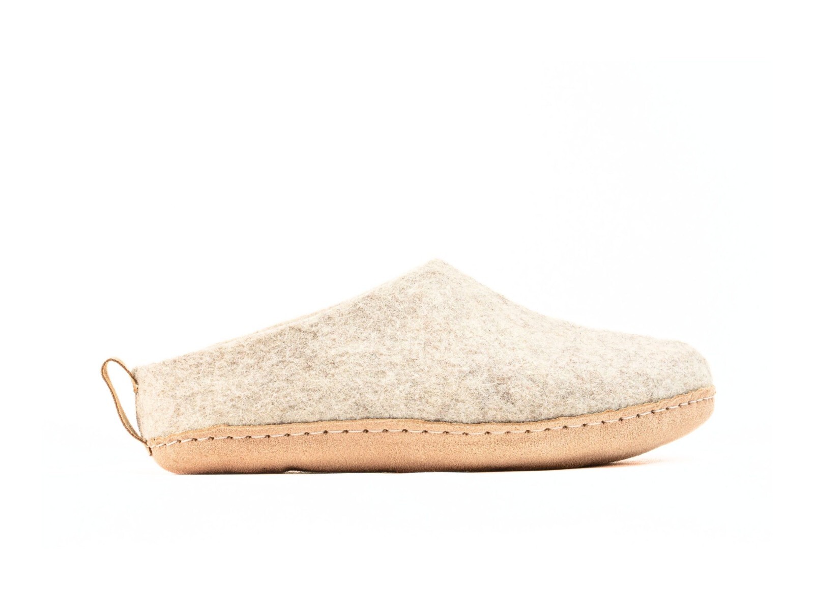 Woollyes Handmade Indoor felted Slipper In Light Brown - Durable & Comfort