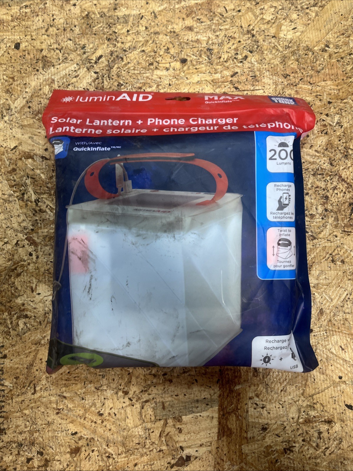 LuminAID Max QI 2-in-1 Solar Camping Lantern and Phone Charger 200 Lumens