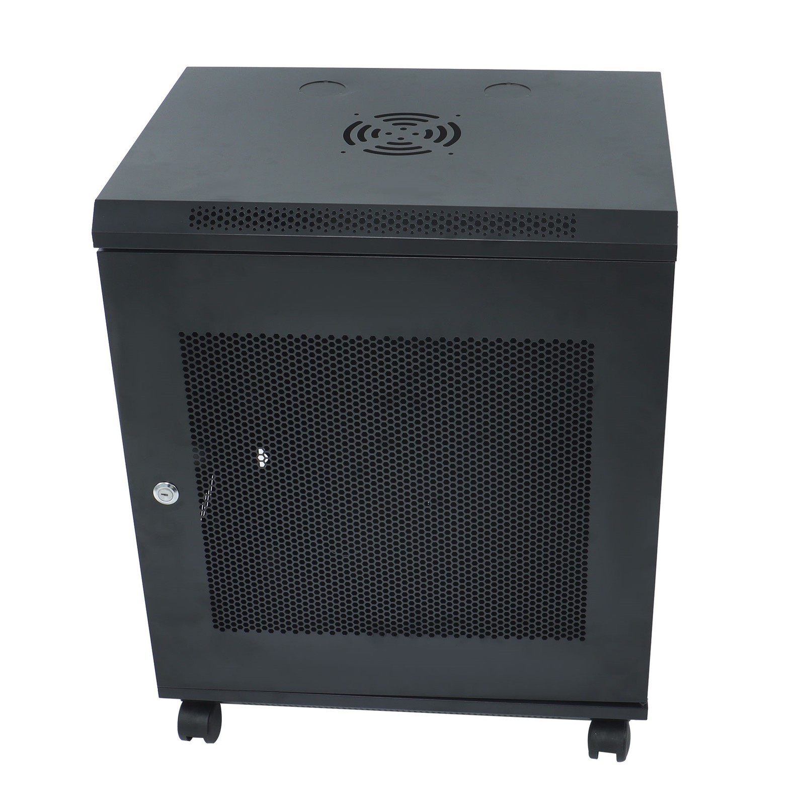 12U Wall Mount Rack Enclosure, 15.5" Deep, Secure Locking Door