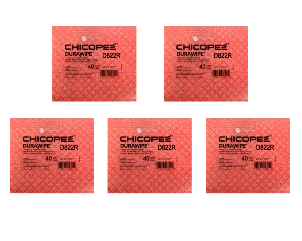 Heavy Duty Industrial Wiper 200 Wipes / Fold Pack 11.6" x 13" D822R CHICOPEE