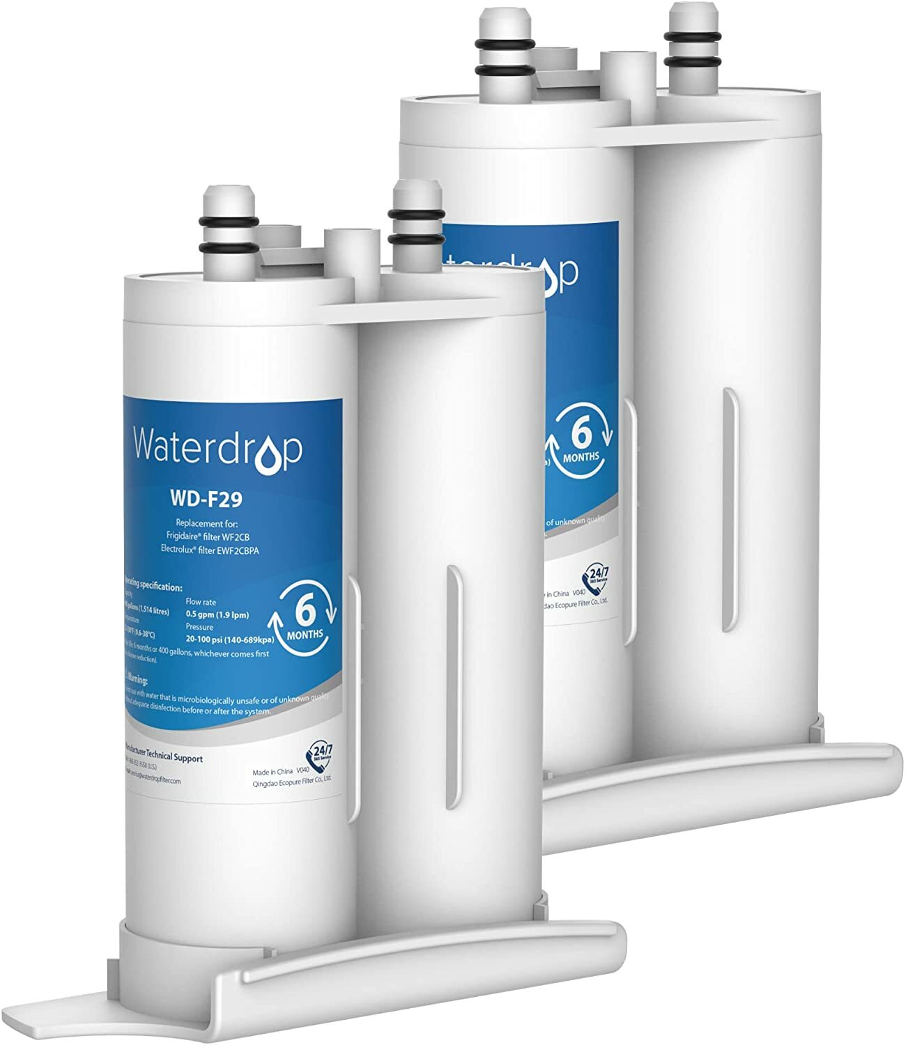 Waterdrop PureSource2® Water Filter, Replacement for WF2CB®, NGFC2000, FC100 (2)