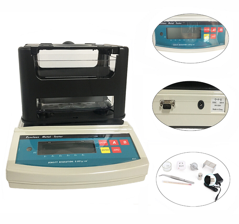 Solid Density Meter Densitometer 0.01g~3000g RS232C Interface for Plastic Rubber