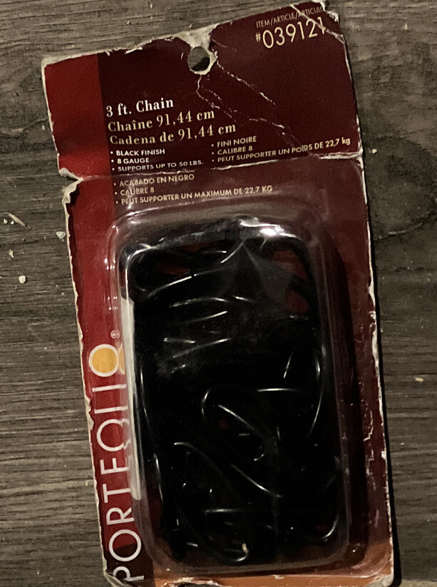 Portfolio 3-ft chain #039121 Blac CDFinish 8-Gauge NEW