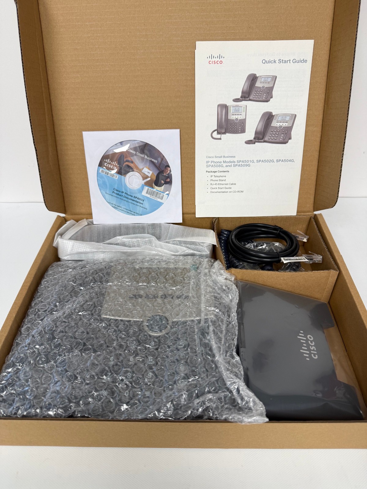 CISCO SPA504G 76-6648-05 4 LINE IP PHONE NEW OEPN BOX