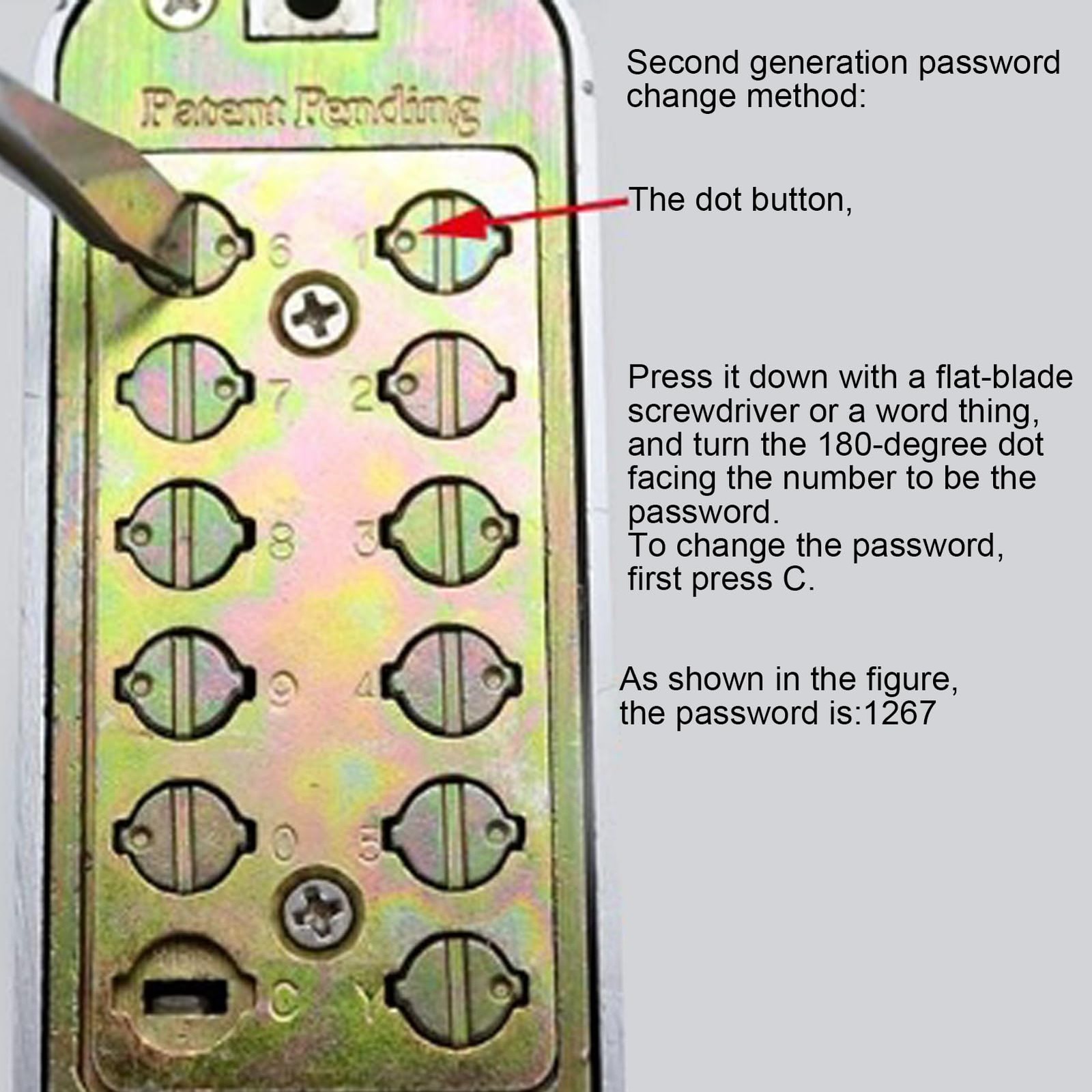 Ftvogue Digit Keypad Door Lockkeyless Combination Coded Lockzinc Alloy Password