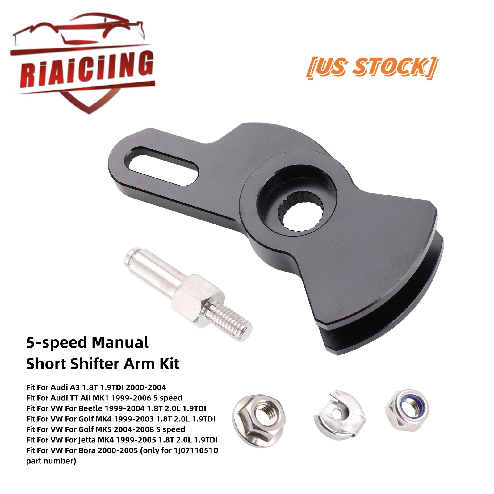 Aluminum 5-Speed Short Shifter 1.8T 2.0T For VW Golf MK4 MK5 For Audi A3 TT NEW