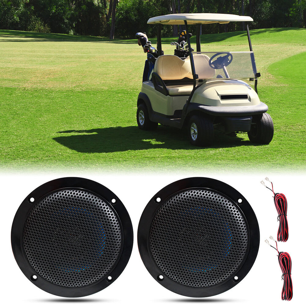 Herdio 4" Marine Boat Wireless Bluetooth Ceiling speakers Amplifier Kit Bathroom