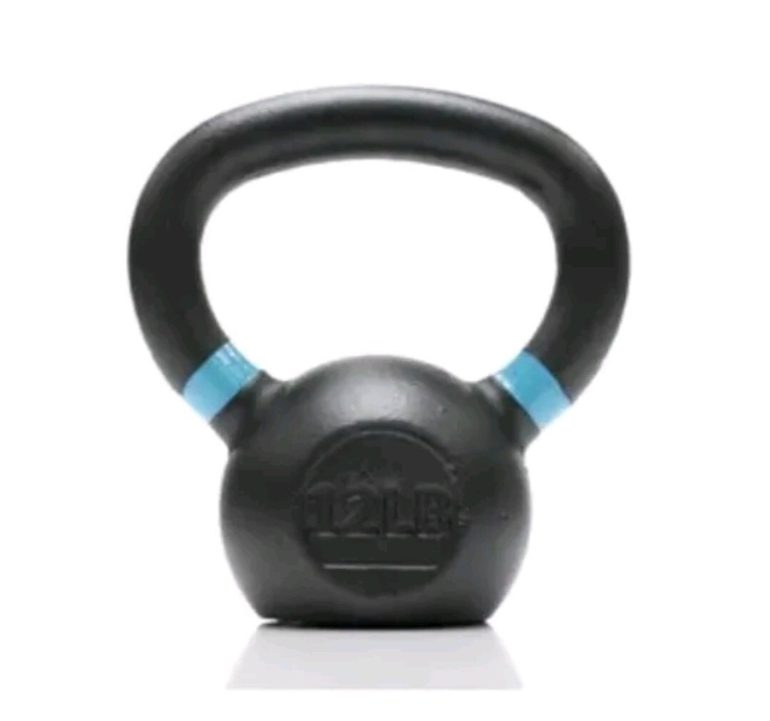 Lot Of 2!!!Tru Grit Fitness 12 lb Cast Iron Kettlebell Weight