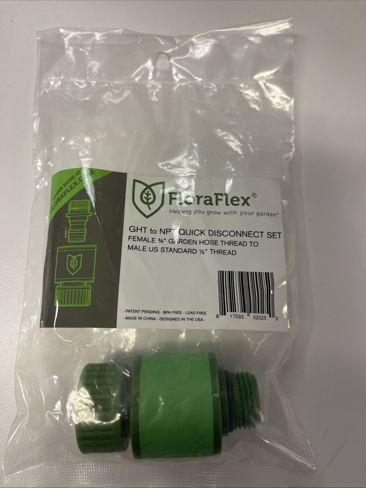 FloraFlex™ GHT to NPT Quick Disconnect Set