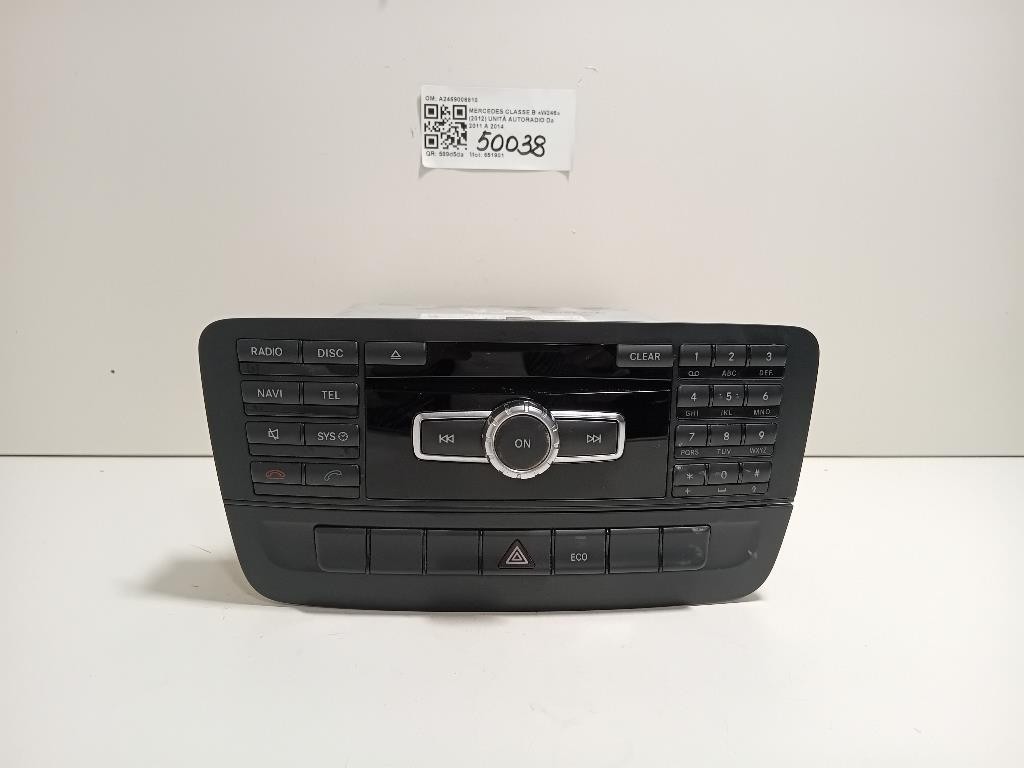 Car Radio For MERCEDES Class B W246 2nd Series A2469006810 651901 (12>)