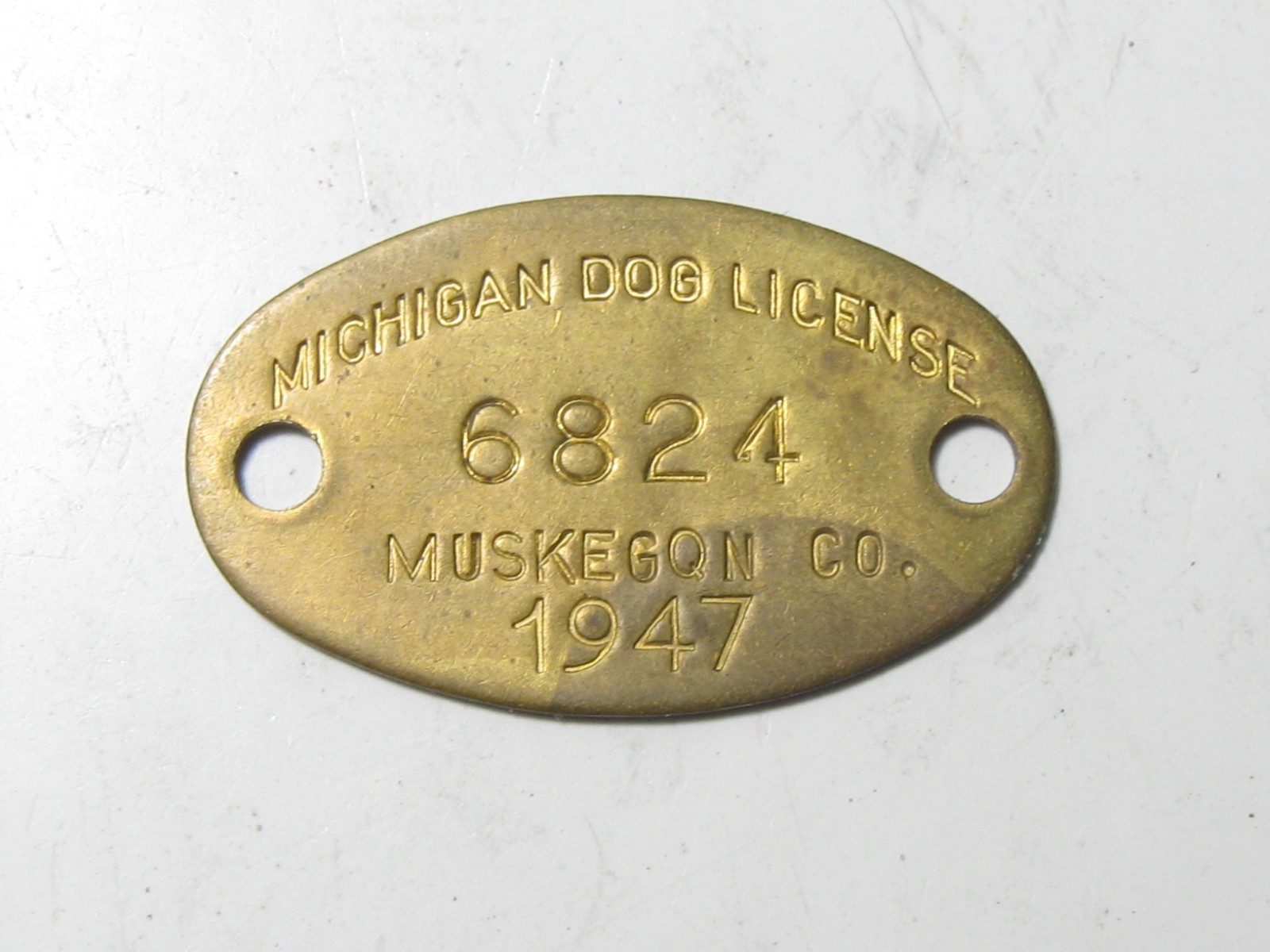 1947 Muskegon County Michigan - Dog Tax Tag License - #51559