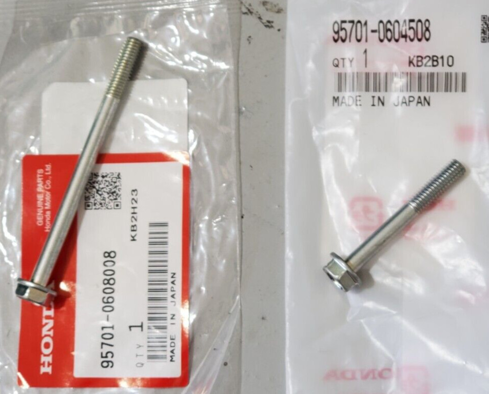 95701-06080-08 & 95701-06045-08 OEM HONDA B-SERIES THERMOSTAT HOUSING BOLT SET