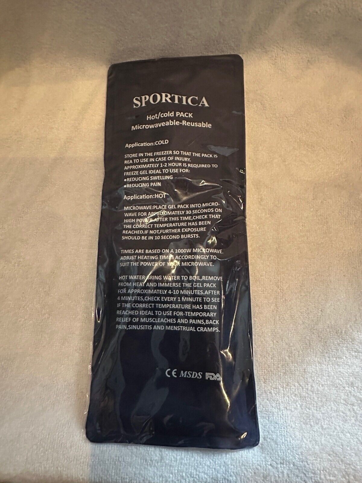 Sportica Hot/Cold Pack Microwaveable Reusable New Without Package