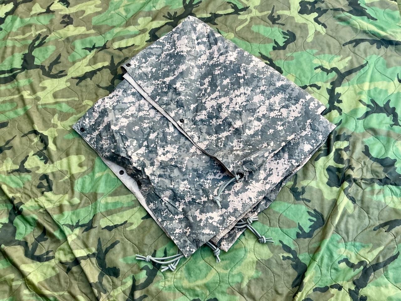 Army Military Surplus ACU Desert Sand Tan Field Tarp Tarpaulin Survival Tent GI
