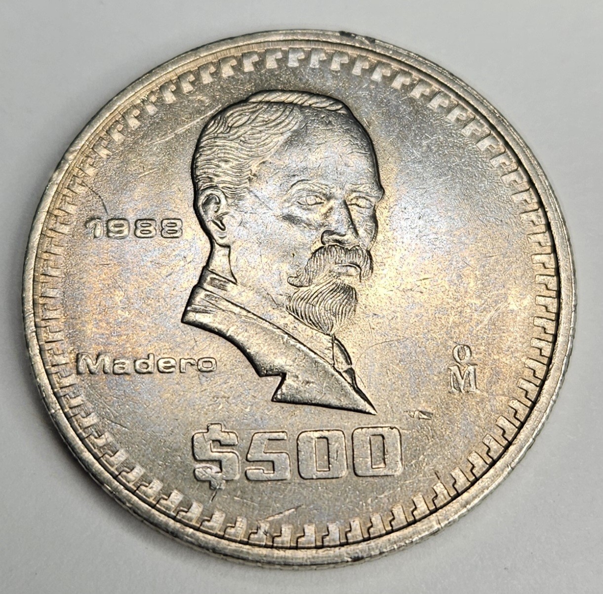 1988 Mexico 500 Pesos - Mexican Coin - Copper Nickel - World Coin - Madero - L4