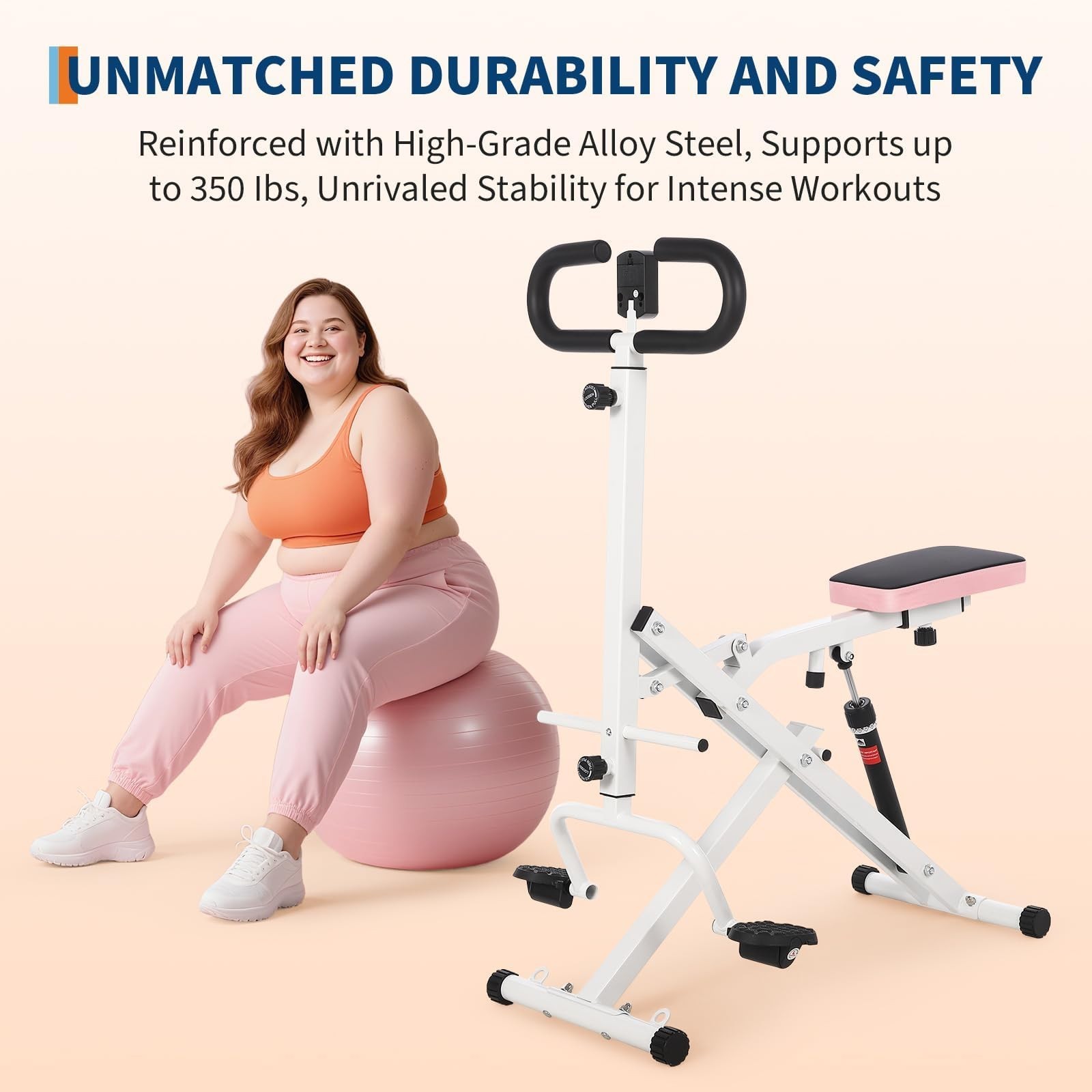 Foldable Squat Machine for Home,Glute Workout Equipment,Adjustable Resistance