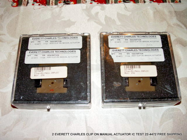 2 EVERETT CHARLES CLIP ON MANUAL ACTUATOR IC TEST 22-4472 FREE SHIPPING