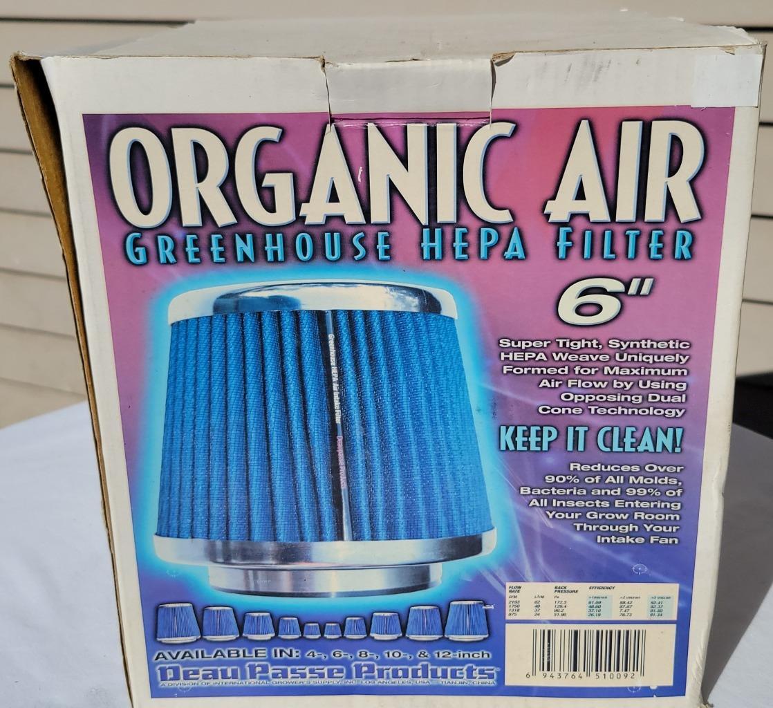 Organic Air Greenhouse HEPA Filter 6"