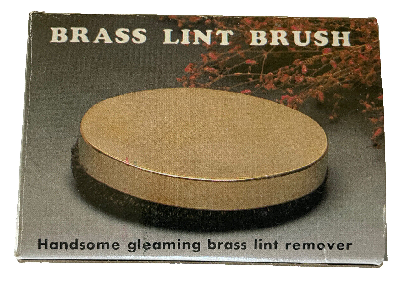 Jo-Ann McCall's LINT REMOVER BRUSH Sewing Advertising Brass Vintage Retro