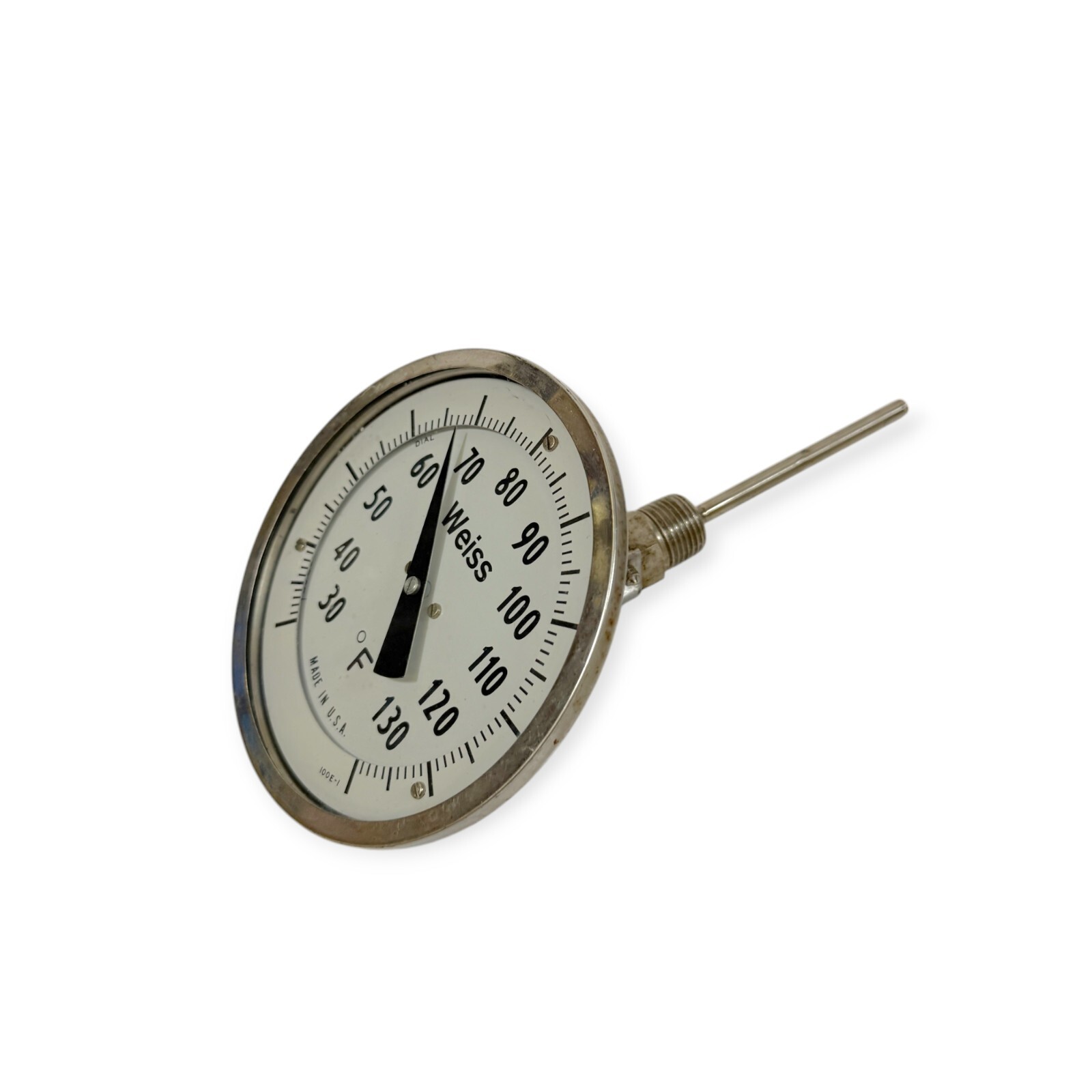Weiss 100E-1 Temperature Fahrenheit Gauge 30-130 F Range, Made in USA