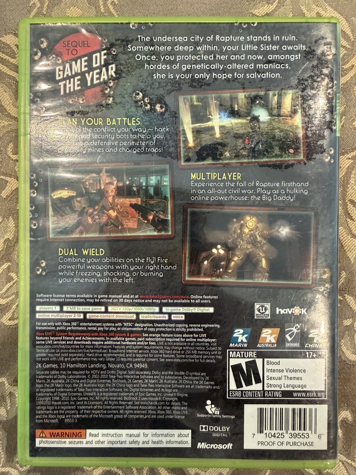 BioShock 2 Microsoft Xbox 360 US