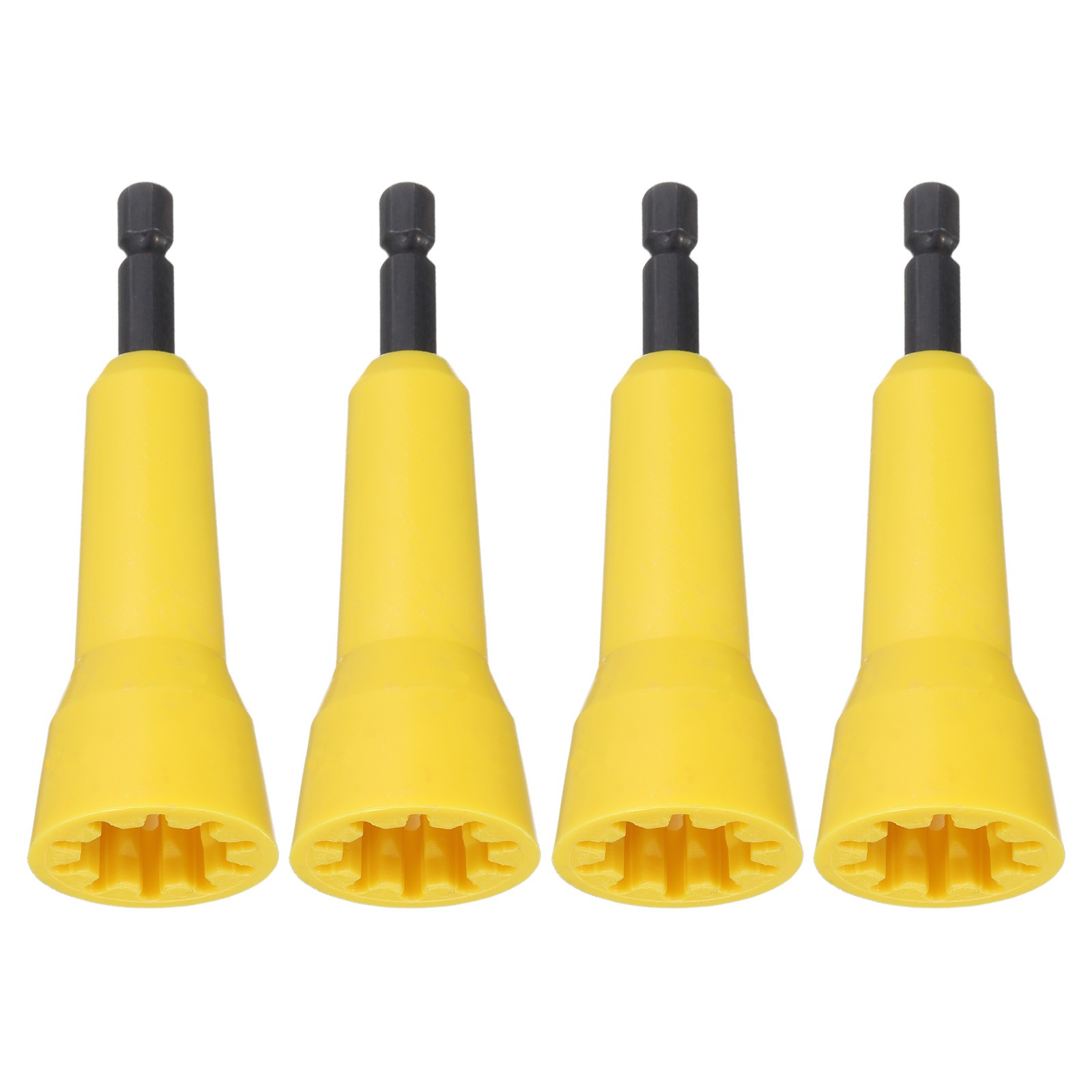 4pcs Electrical Wire Twisting Tool for Drill with 1/4 Inch Hex Shank, Yellow