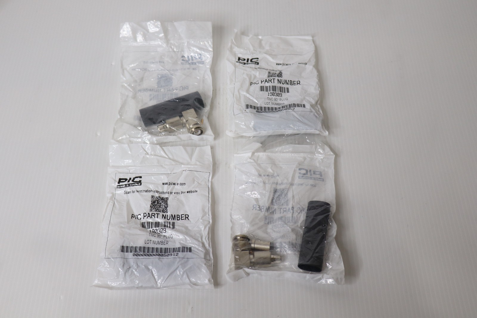 PIC Wire & Cable 190309 Coax Connector NEW (4 Available)