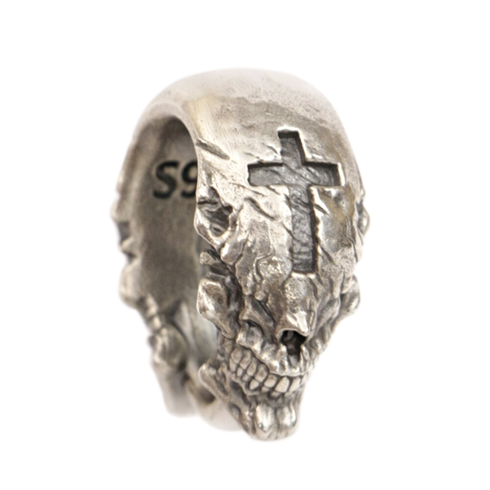 DIY Access 925 Sterling Silver Cross Skull Hook Punk Pendant Connector TA419D HZ