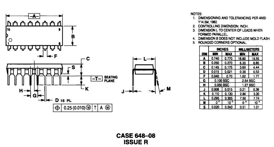 Motorola - MAD1108P - IC. Diode Array, 8 Element Encapsulated Monolithic, New