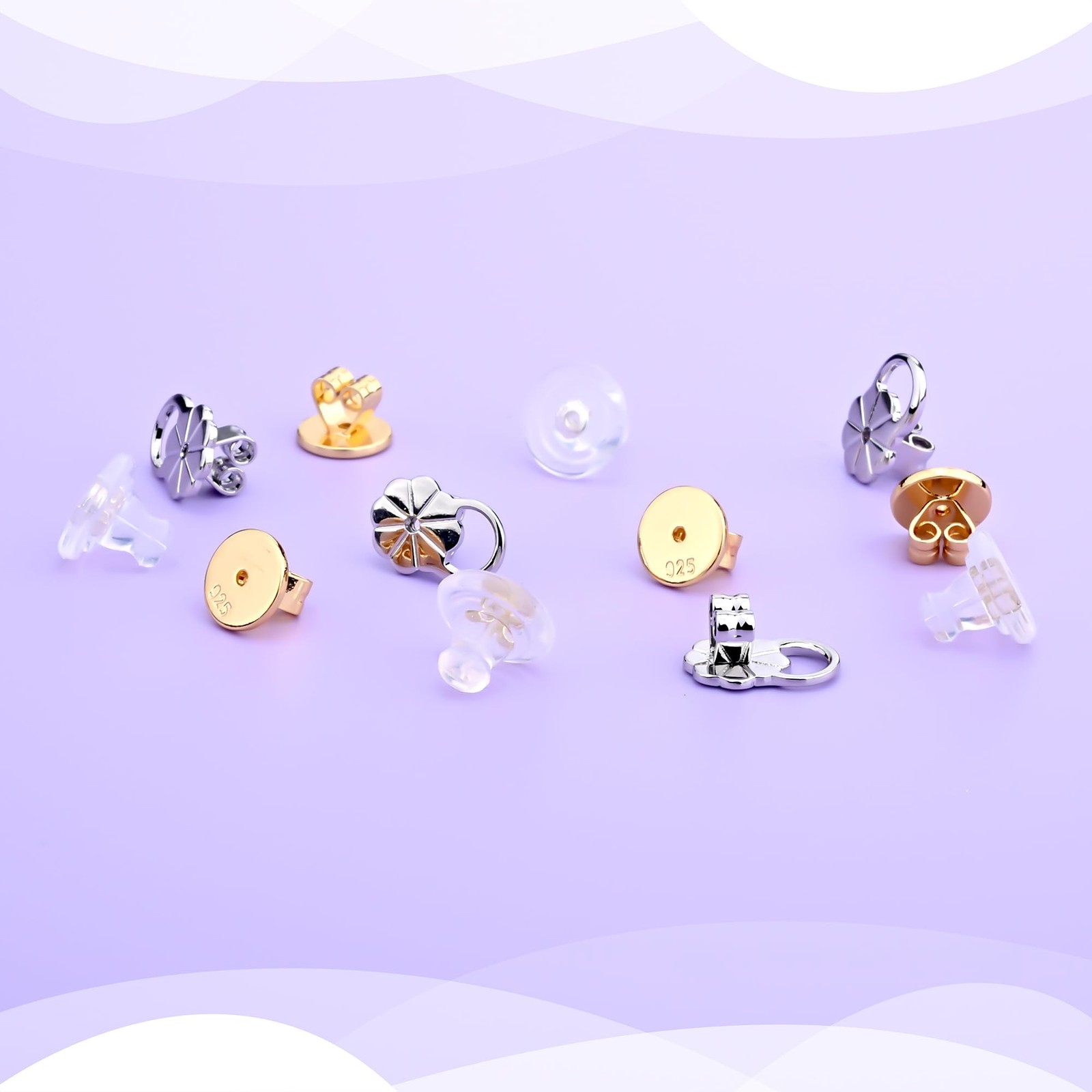 Earring Backs for Droopy Ears Heavy Earrings - Replacements Locking Ear Suppo...