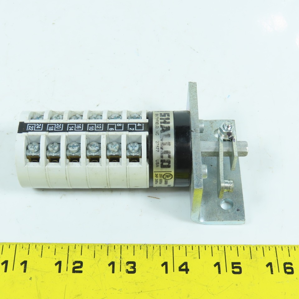 Shallco SN20-M745-U Rotary Cam Switch 20A 600VAC
