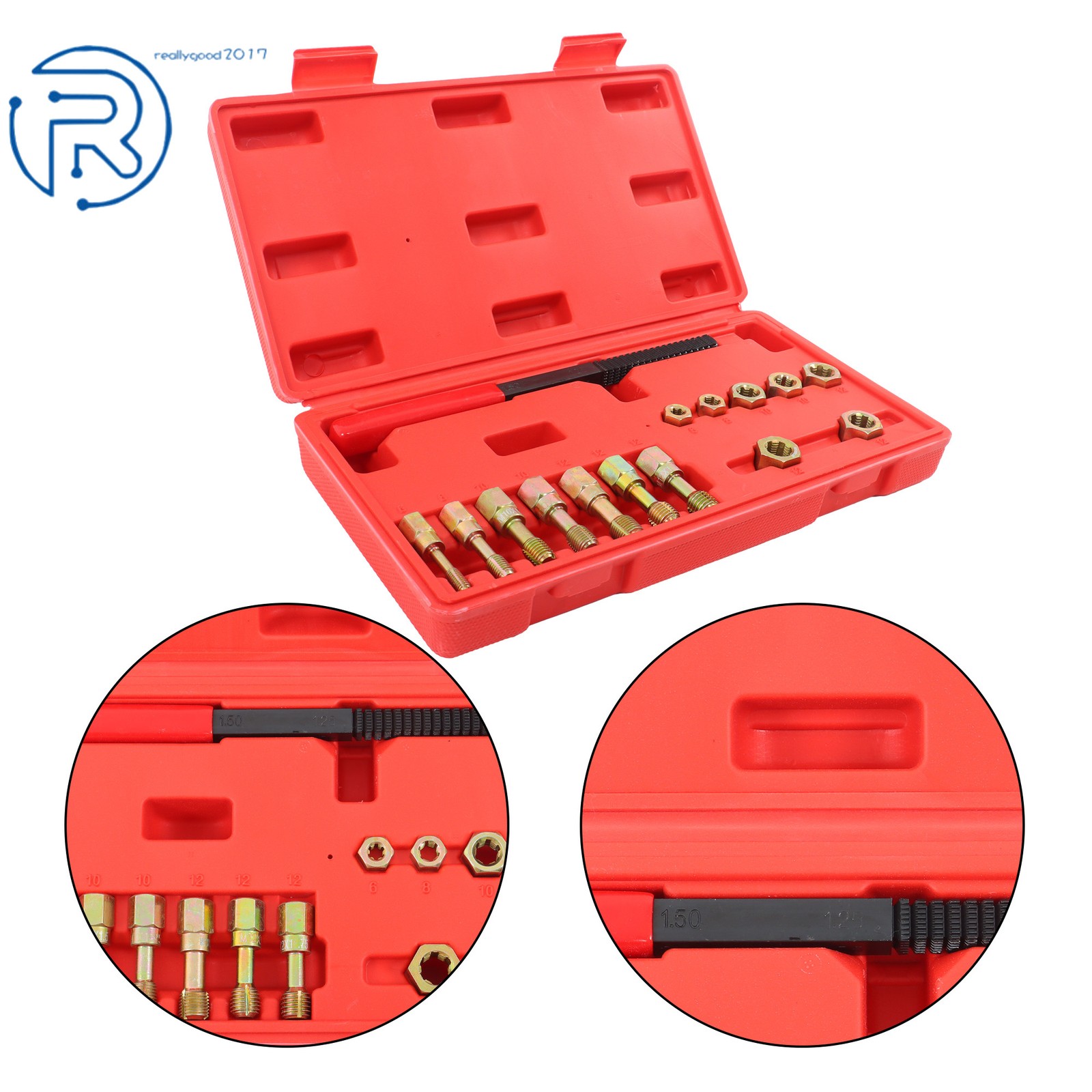 15pcs M6-M12 Metric Thread Chaser Set Rethread Repair Tool Thread Restorer Set