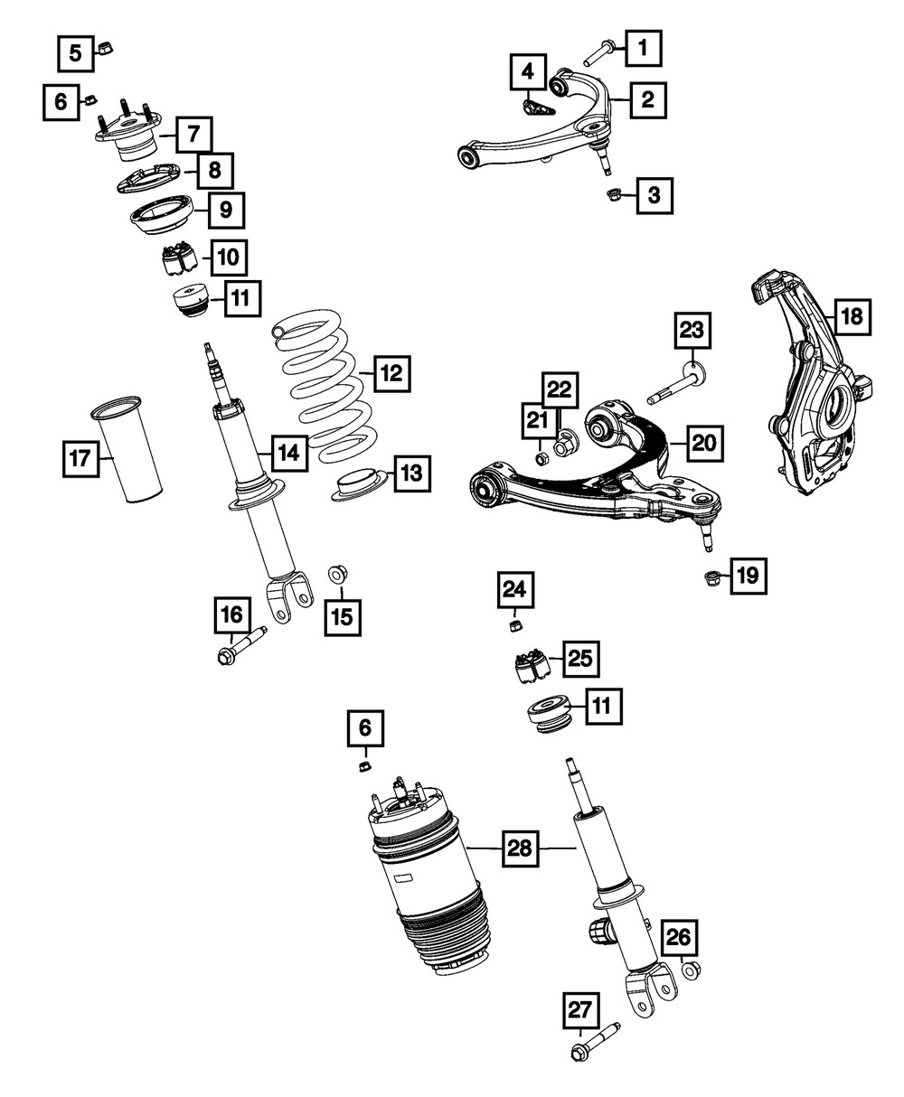 Genuine Mopar Front Knuckle Right 68403782AB
